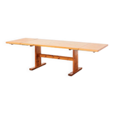 Scandinavian Drop-leaf Pine Shaker Dining Table 1960s
