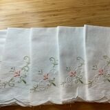 Five cotton napkins and hand embroidery