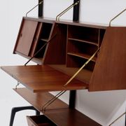 Teak Wall Unit by Louis van Teeffelen for WeBe 1950's