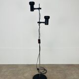 Miwi floor lamp with 2 vintage adjustable spots, black metal