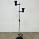 Miwi floor lamp with 2 vintage adjustable spots, black metal