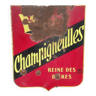 Plaque tôle émaillée publicitaire vintage Champigneulles bières double face