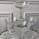 Lot de 10 coupes à champagne en verre cristallin années 50-60