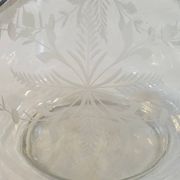 1900 glass cookie bucket engraved silver metal frame