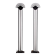 Set of Memphis style frosted glass floor lamps. Circa 1980