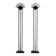 Set of Memphis style frosted glass floor lamps. Circa 1980