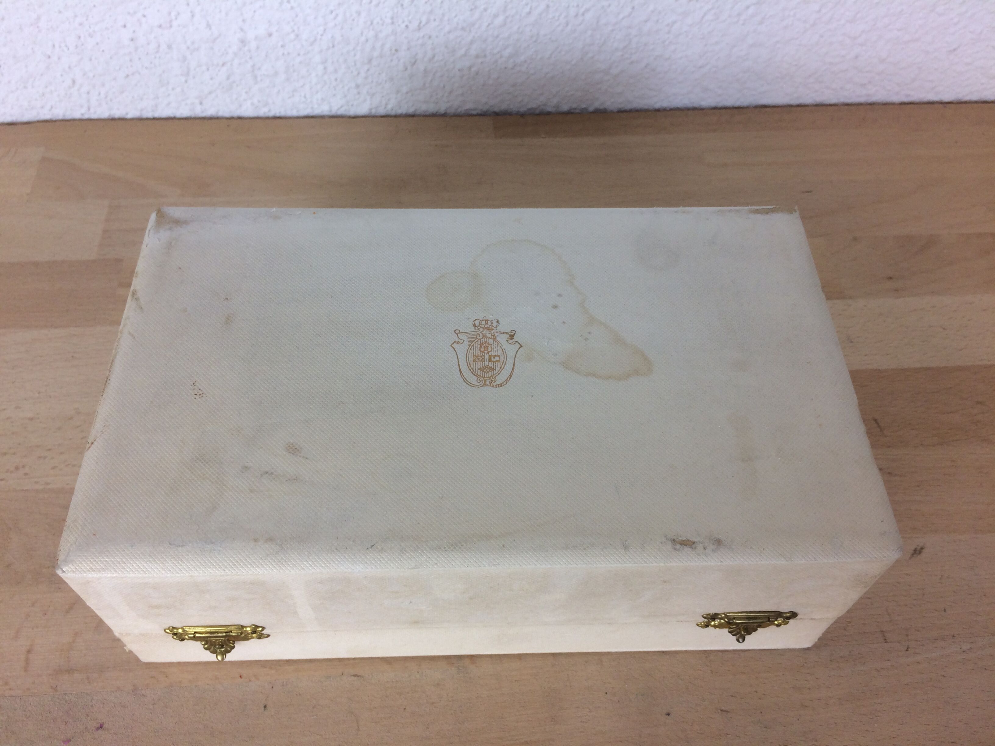 Christofle silver metal box, birth or baptism