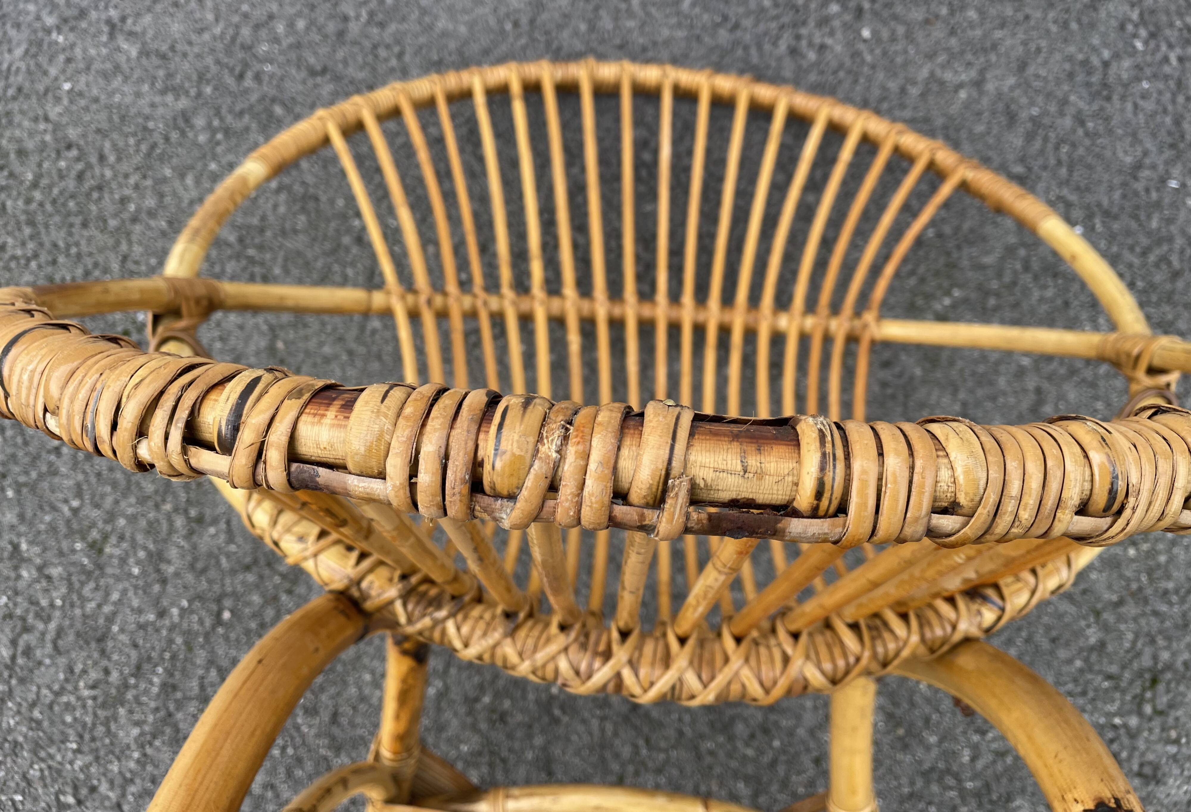 Rattan basket chair