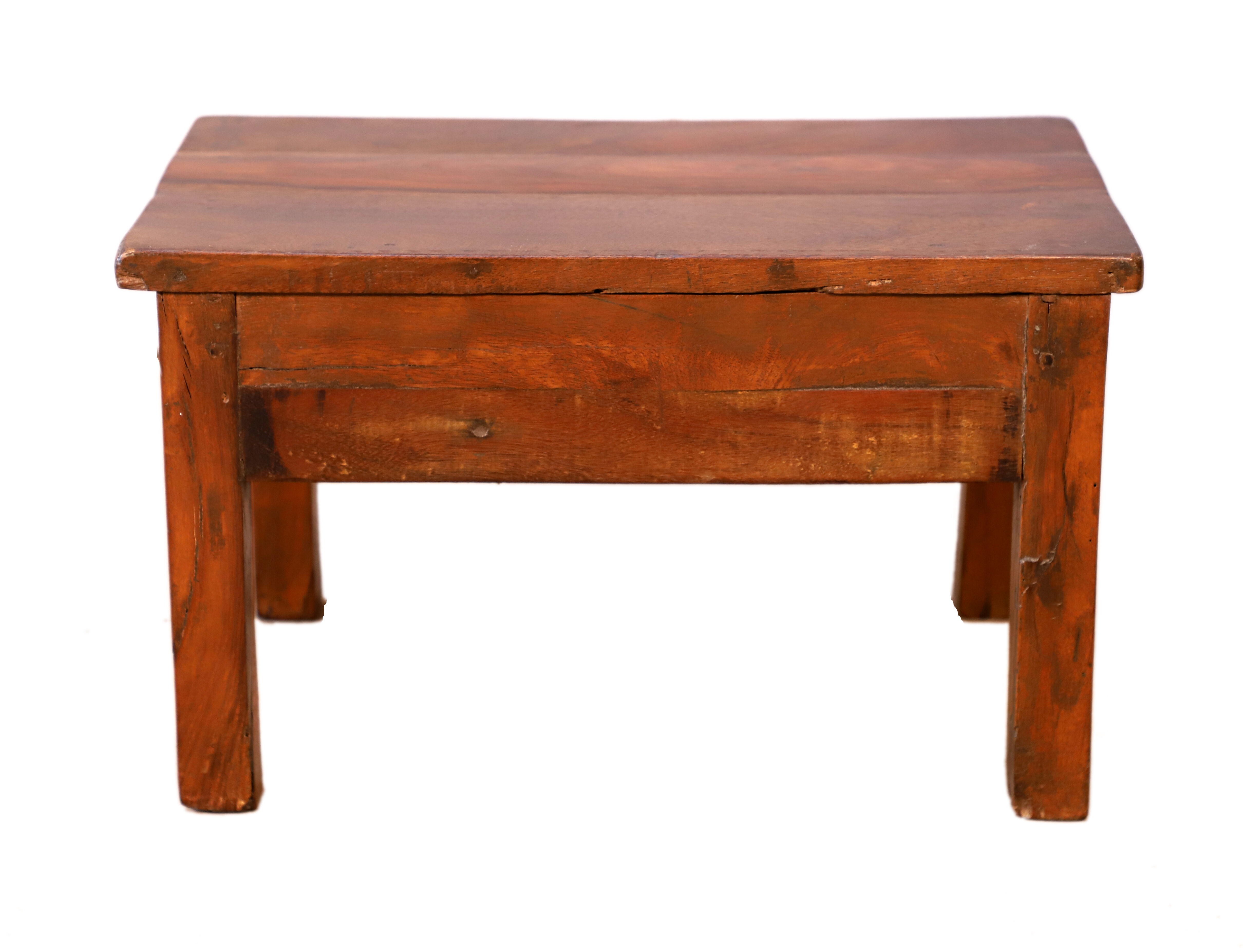 Table de chevet d'appoint en teck birman naturel