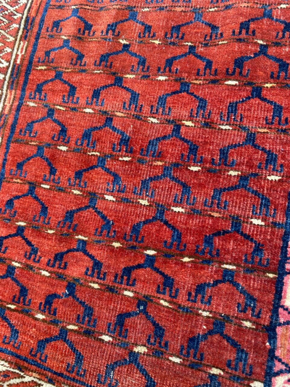 19th century Afghan Hatchlou tribal antique rug 131x140 cm