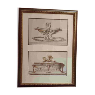 19th Century Pencil and Watercolor Drawings