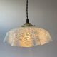 Old blue glass pendant lamp from vintage clichy