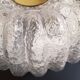 Pair of ceiling lights brass glass Glashütte Limburg Circa 1950
