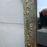 19th century wood and gilded stucco mirror