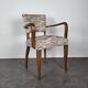 Restored bridge armchair with Nobilis fabric