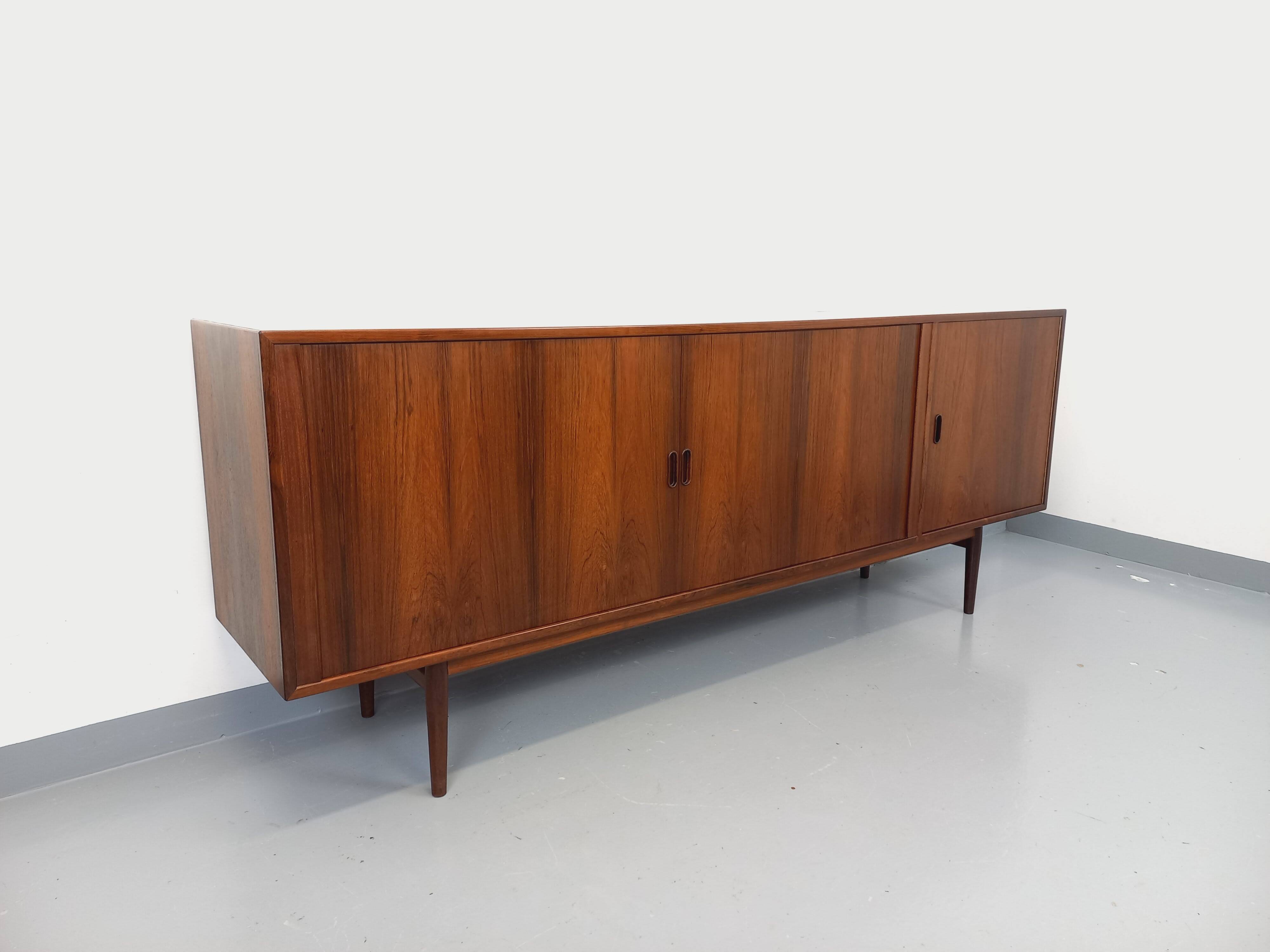 Vintage Scandinavian enfilade by Danish designer Arne Vodder in rosewood.