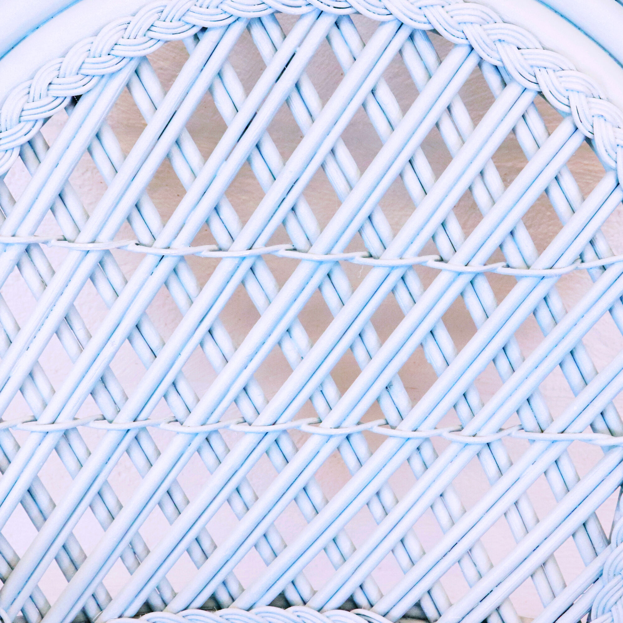 Nordic blue braided rattan armchair