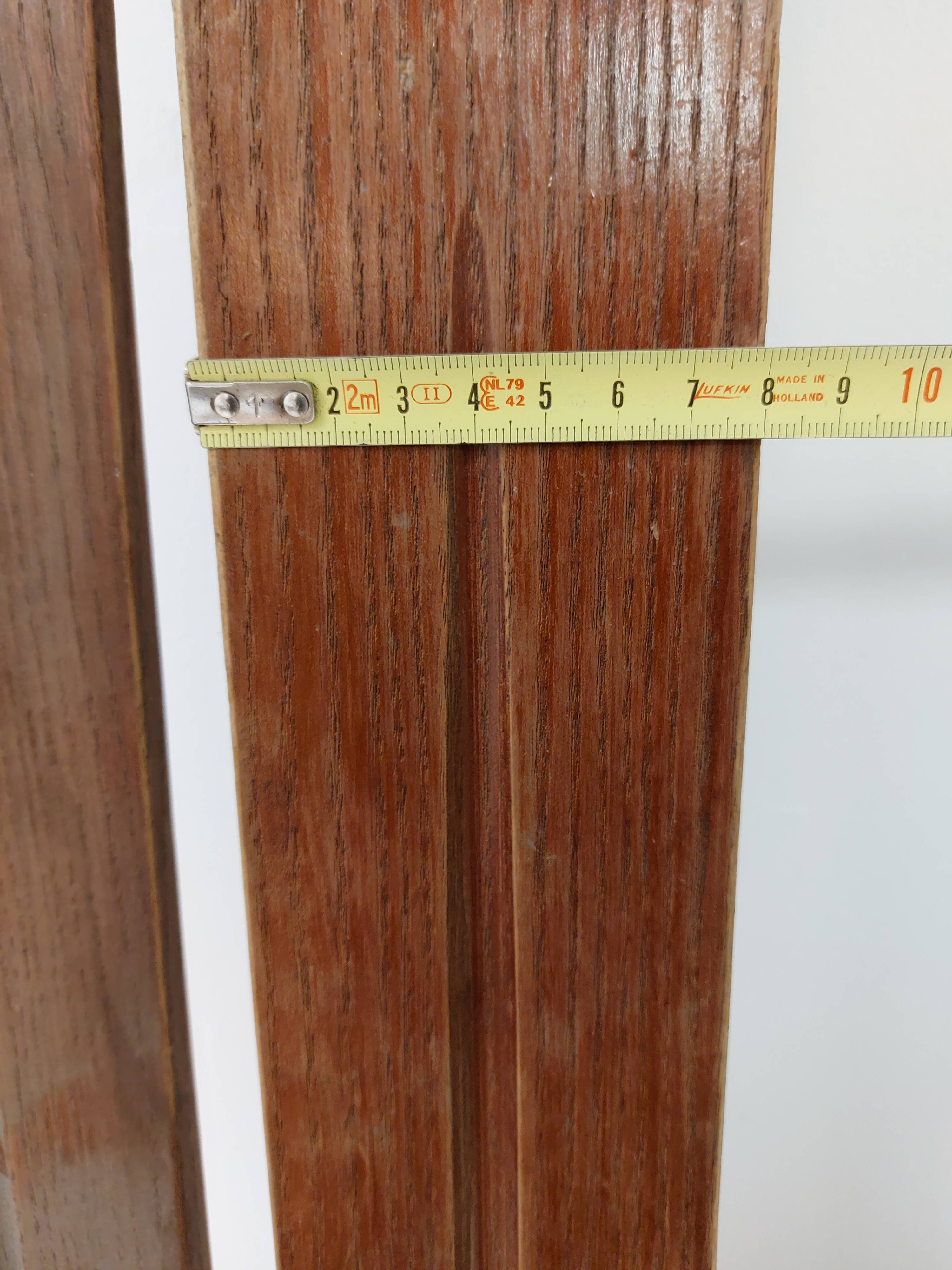 Paire de skis anciens en bois pour déco vintage - 196 cm