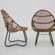 Paire de fauteuils en rotin Alan Fuchs par Uluv  Tchécoslovaquie années 1960
