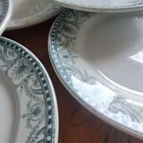 Set of 7 Terre de fer plates