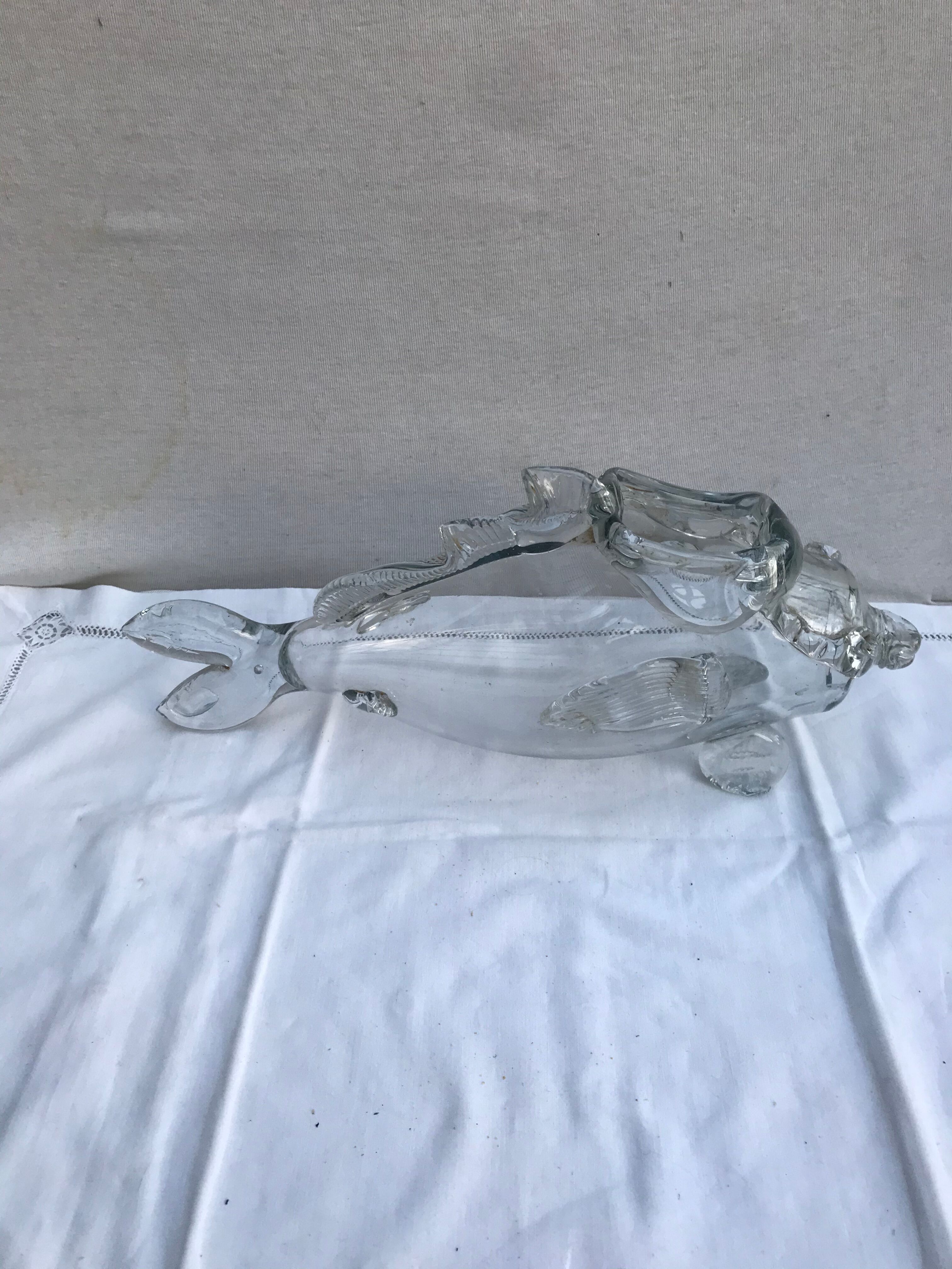 Ancient vase shape fish glass