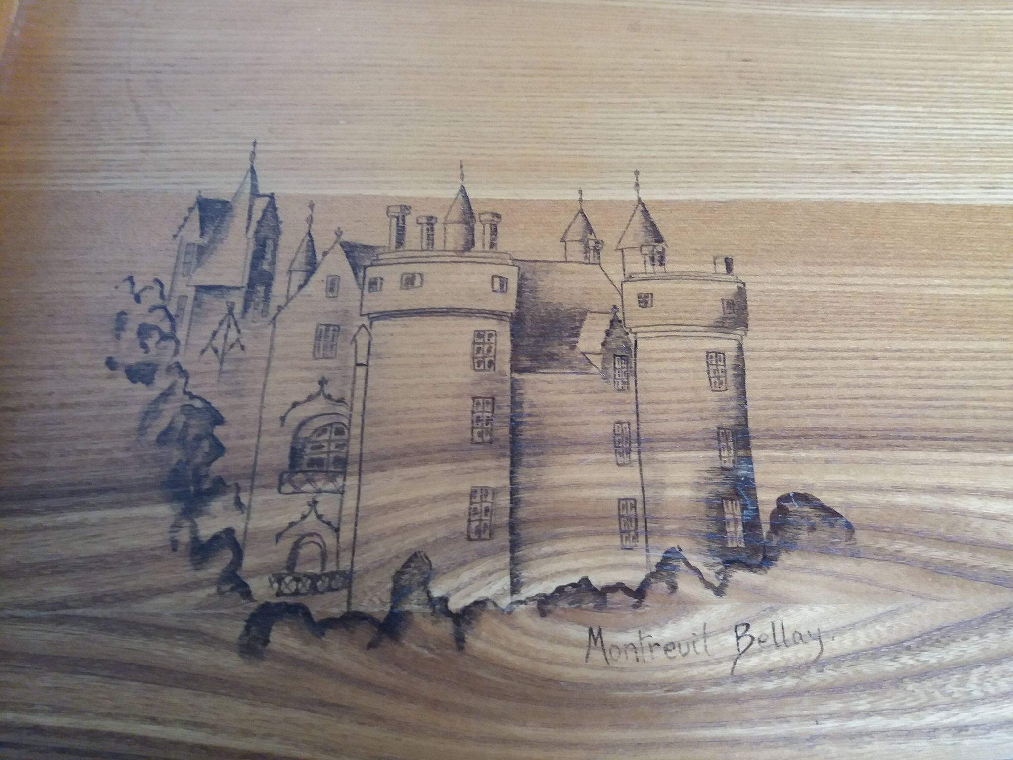 Scandinavian style wooden tray