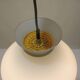 Suspension opaline blanche/vintage