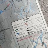 Vintage school map MDI France Rhône