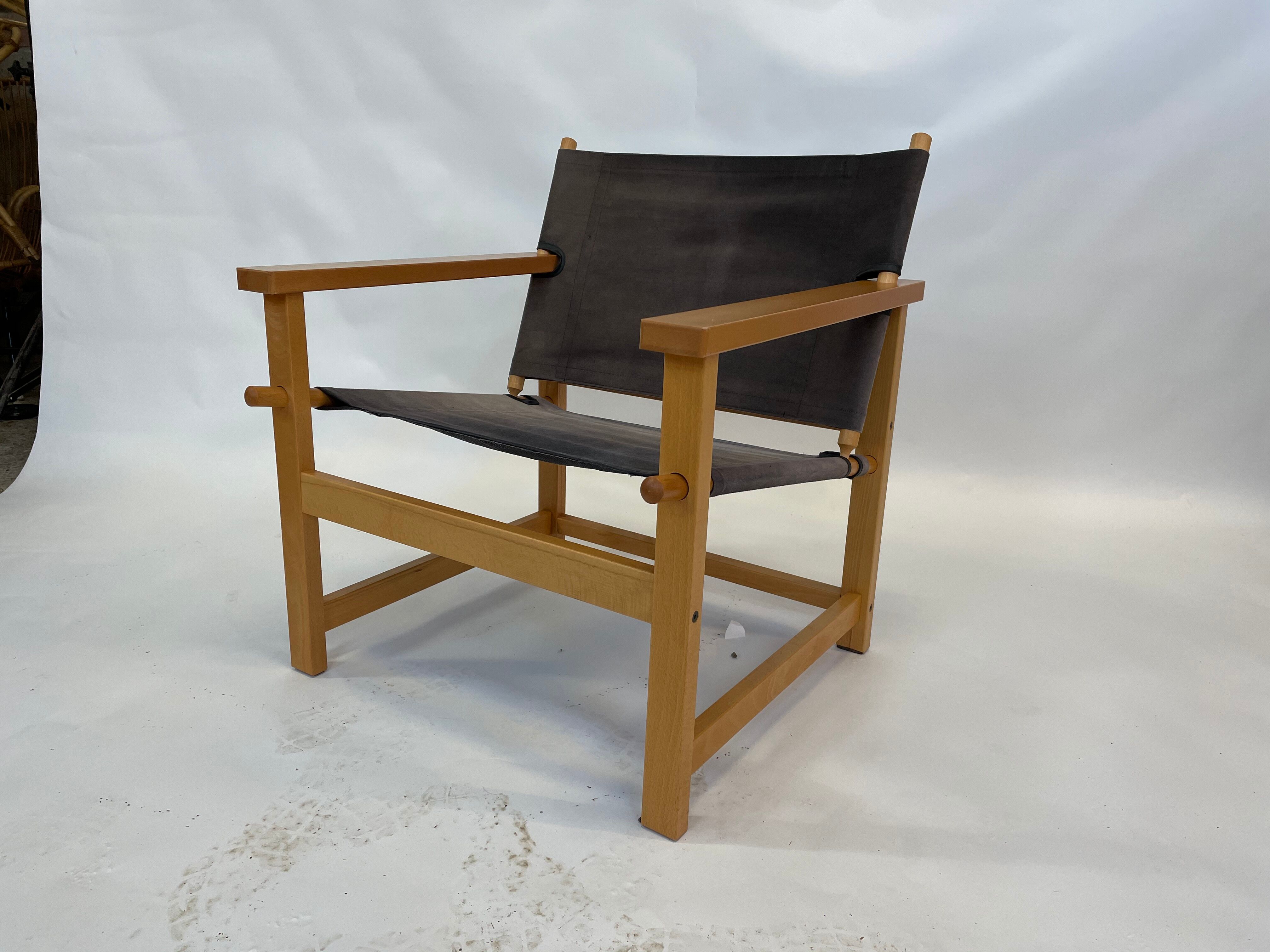 Vintage Safari Chair 1980s Hyllinge Møbler Denmark