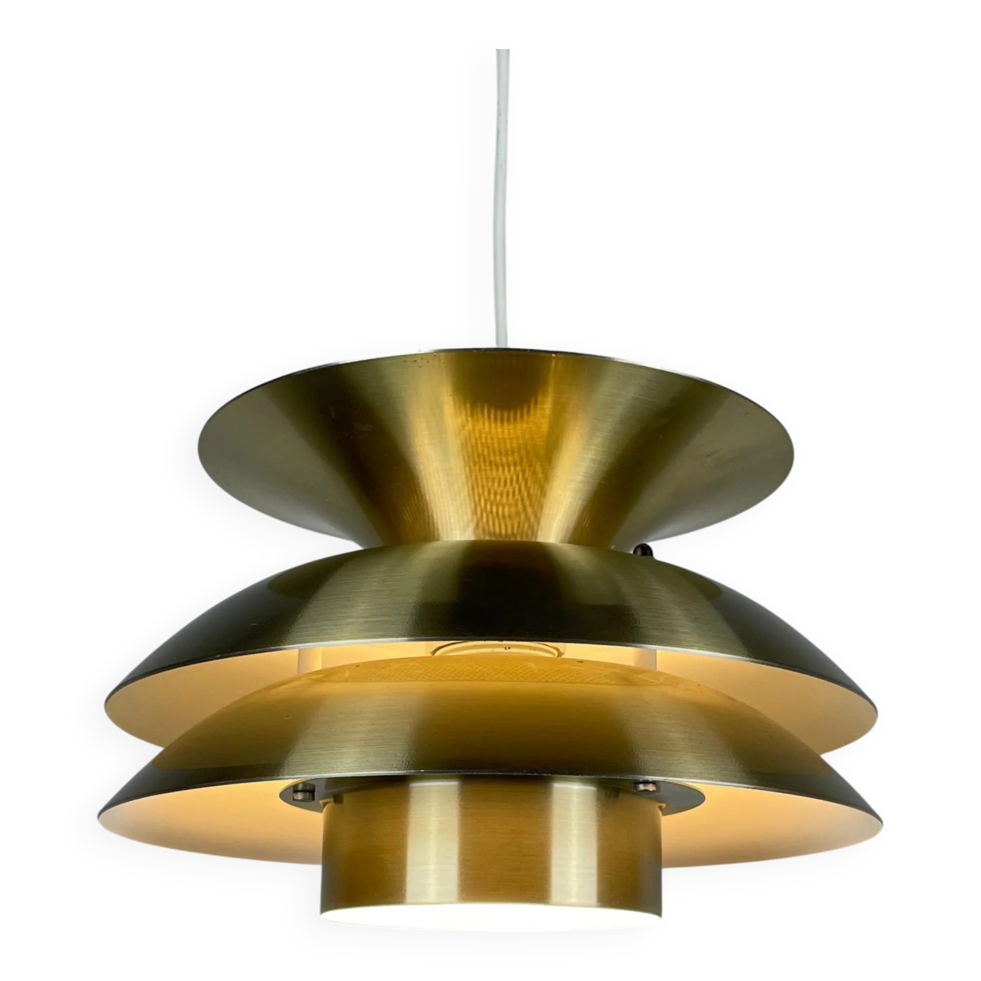 Suspension soucoupe volante en cuivre danois des années 1970