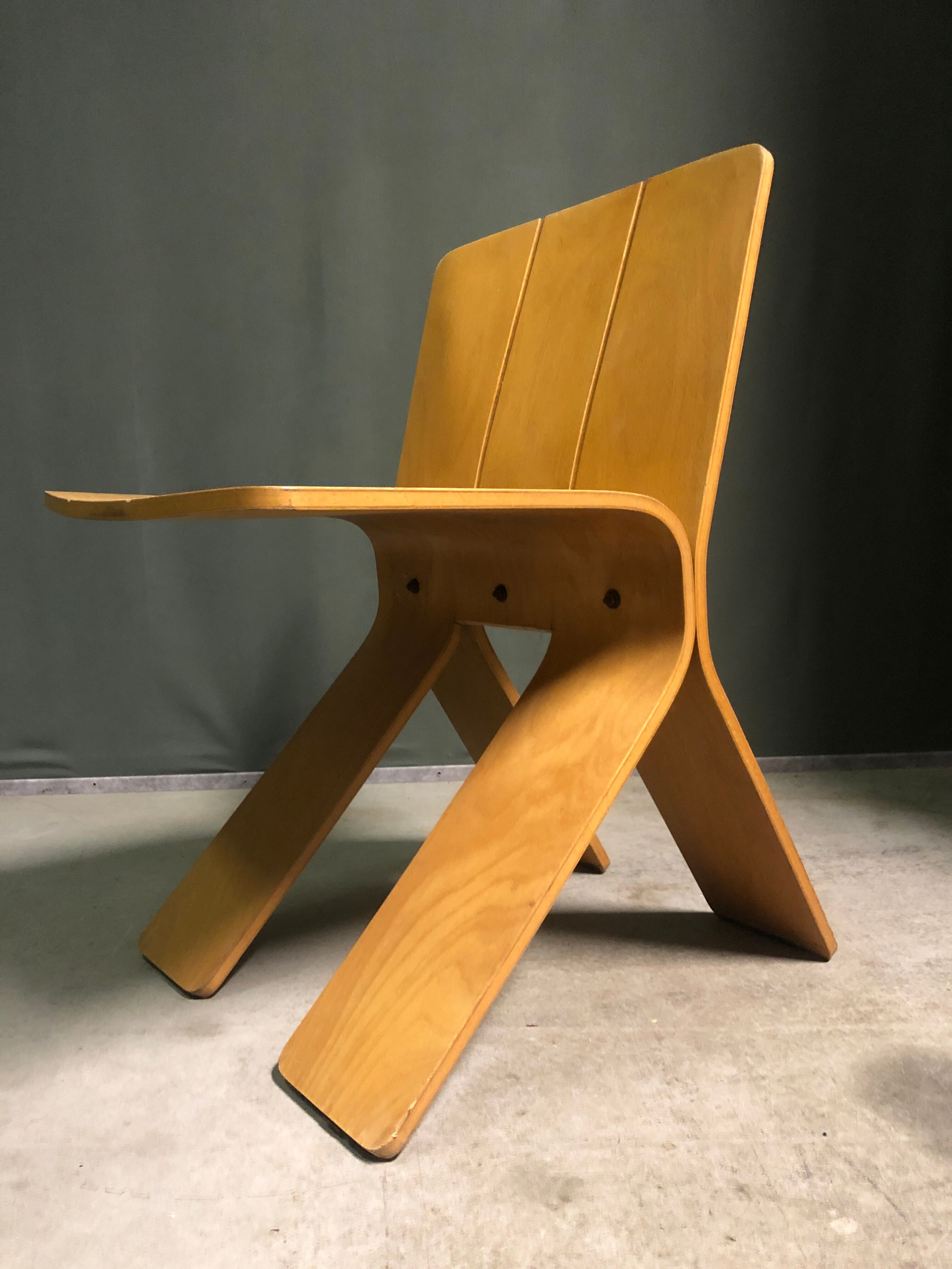 1970's plywood chairs