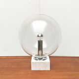 Mid-century glass and marble table lamp 3480 by Erco, 1960s.