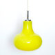 Vintage glass pendant lamp 70s yellow