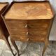 Pair of bedside tables/side tables in Louis XV style marquetry.
