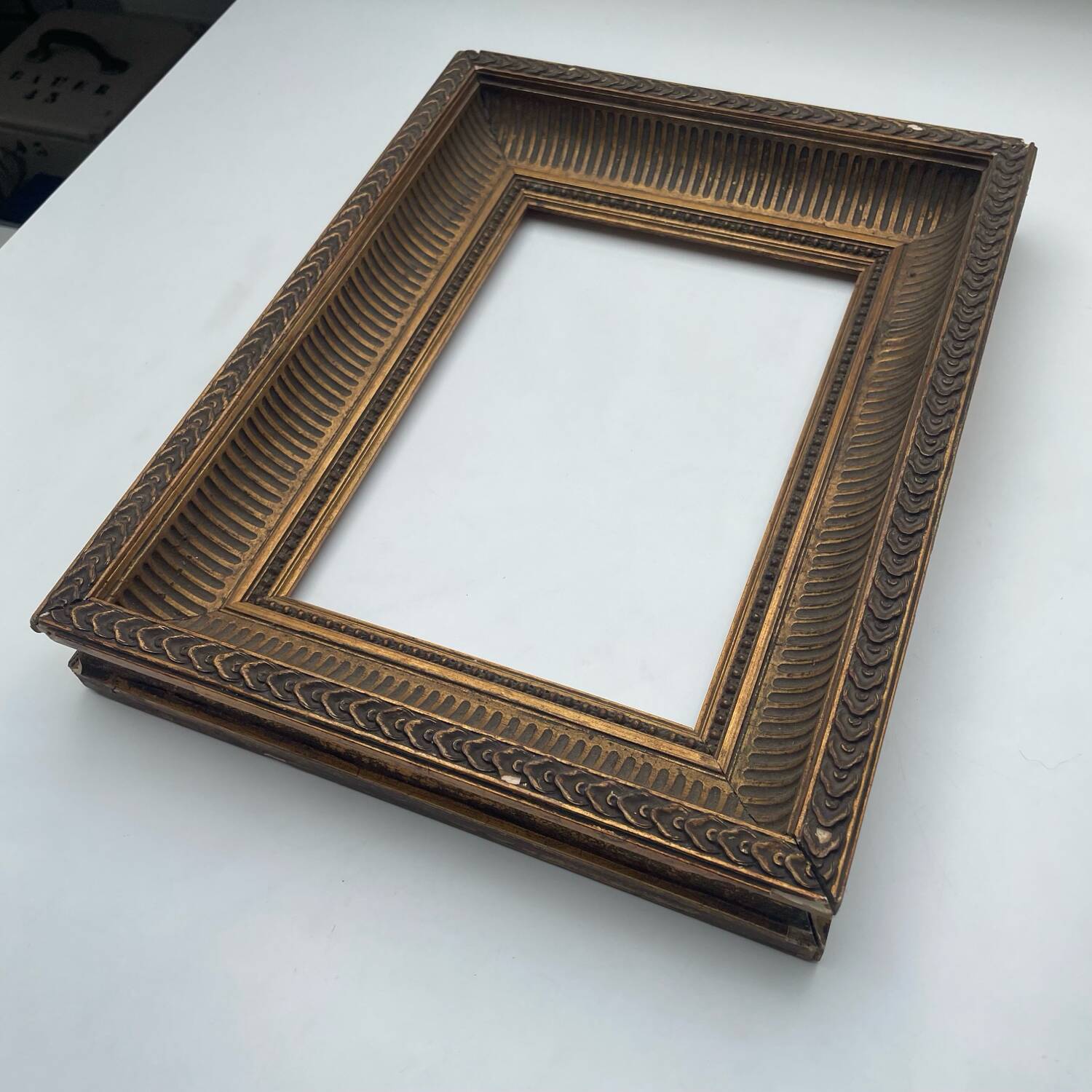 Antique golden wood frame