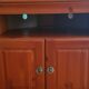 Solid wood corner TV cabinet Louis Philippe style