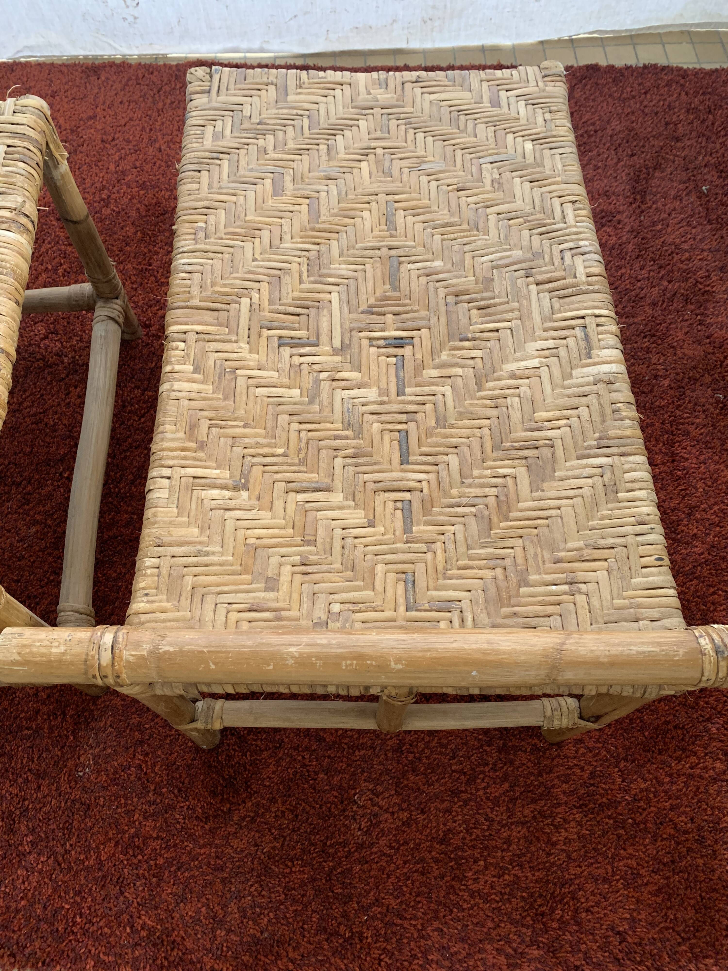 Rattan long chair