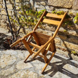 Set of 7 wooden chairs