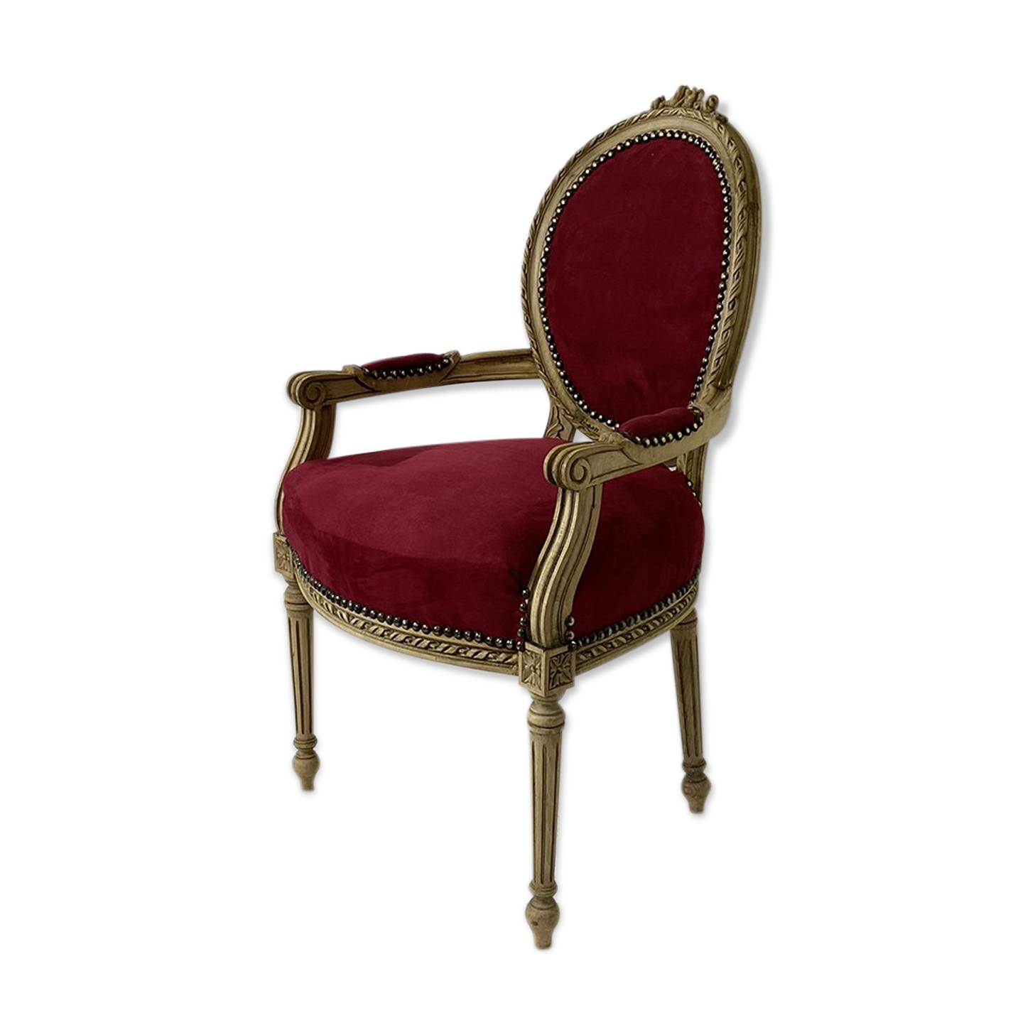 Louis XVI style medallion armchair