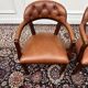 Set of Classic English Chesterfield Desk Chairs