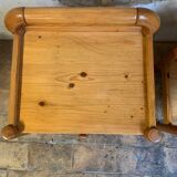 Pair of solid pine nightstands, Circa 1980s