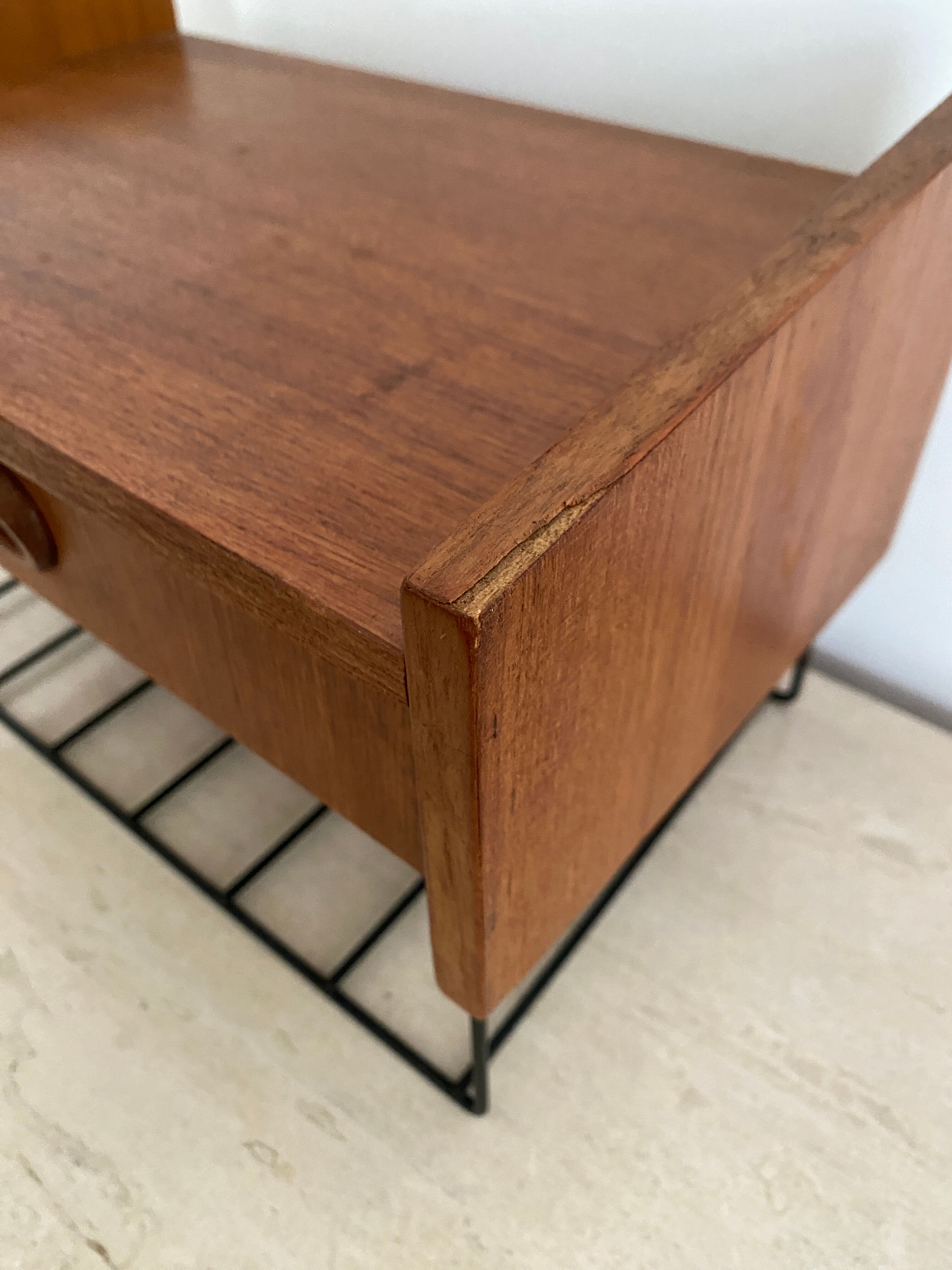 Vintage teak wall shelf