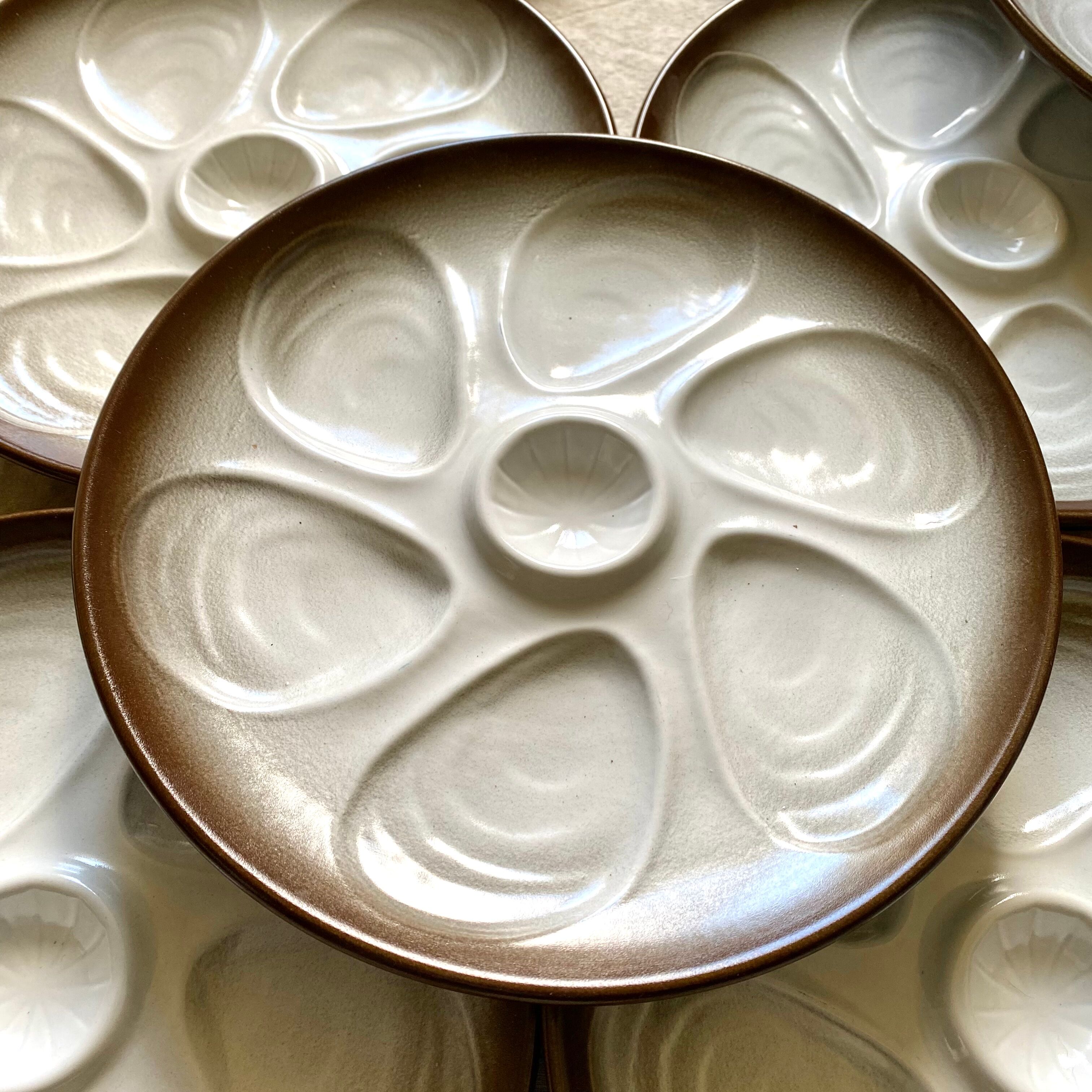 Vintage oyster plates from Salins France