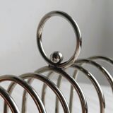 Stainless steel toast rack.