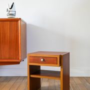 Small teak bedside table, Mid-Century, 1960