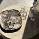 Very large pocket or dish in petrified wood