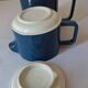 Teapot and milk jug, selfish, stackable. Sarreguemines. 1980s.