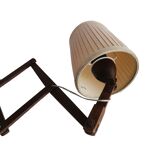 Scandinavian wooden scissor wall light fixture lamp 1960s