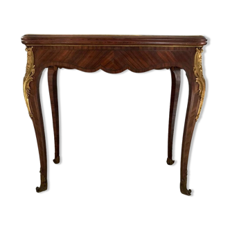 Console se transformant en table de jeu de style Louis XV 19ème siècle