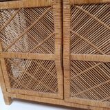 Buffet rattan bookcase shelf
